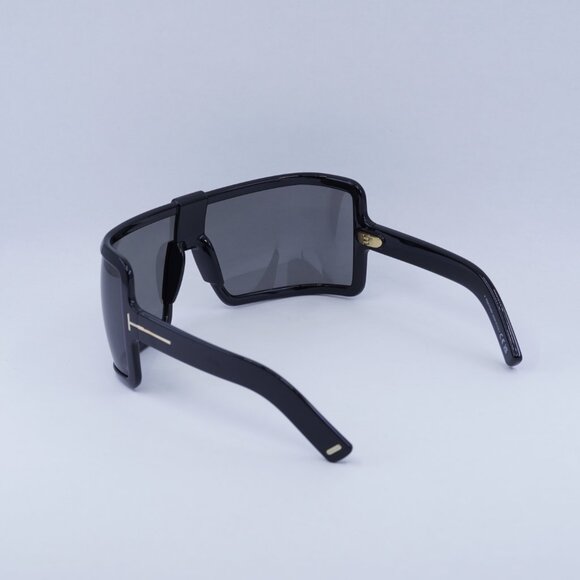 Tom Ford Parker FT1118 01A Sunglasses Black Shield Frame, Smoke Lenses main image 7